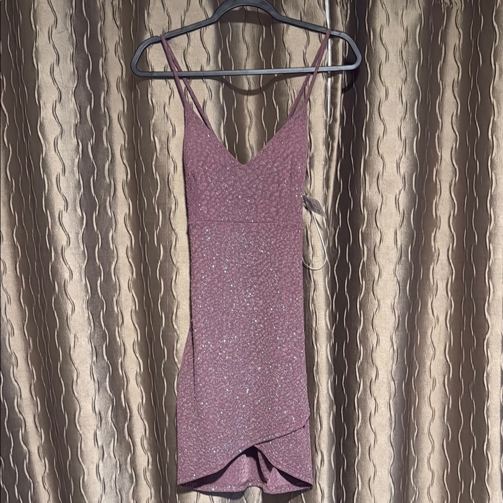 Elegant Pink Glitter Dress